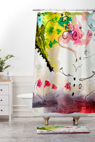 Ginette Fine Art Etude Number 2 Shower Curtain And Mat