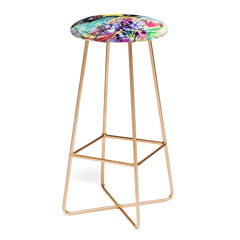 Ginette Fine Art Expressive Black Butterfly Bar Stool