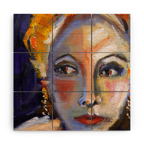 Ginette Fine Art Face 1 Wood Wall Mural