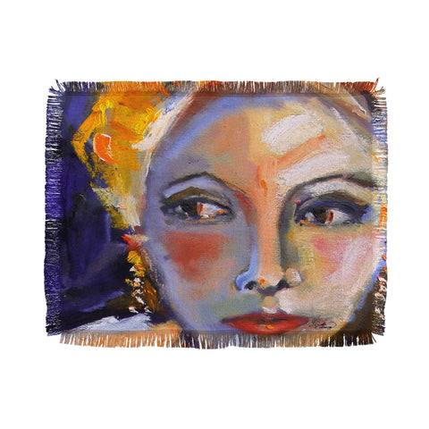 Ginette Fine Art Face 1 Throw Blanket