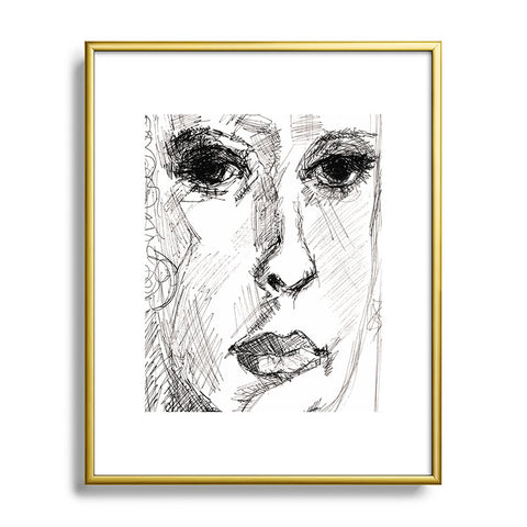 Ginette Fine Art Face 2 Metal Framed Art Print