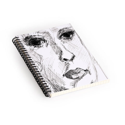 Ginette Fine Art Face 2 Spiral Notebook