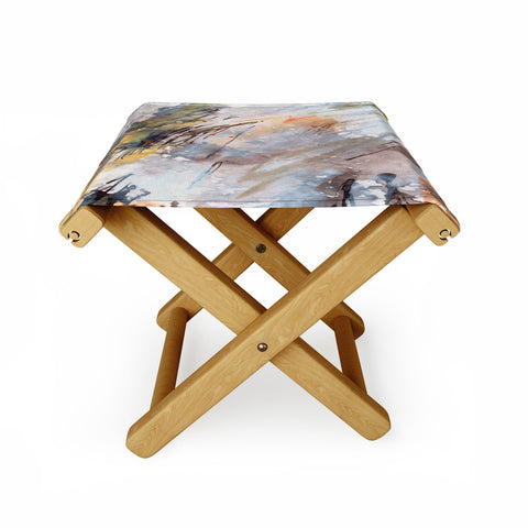 Ginette Fine Art Feathers In The Wind Folding Stool