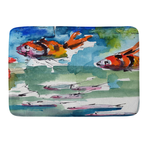 Ginette Fine Art Fish Parade Memory Foam Bath Mat