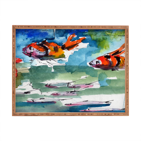 Ginette Fine Art Fish Parade Rectangular Tray