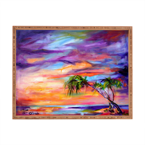 Ginette Fine Art Florida Palms Beach Rectangular Tray