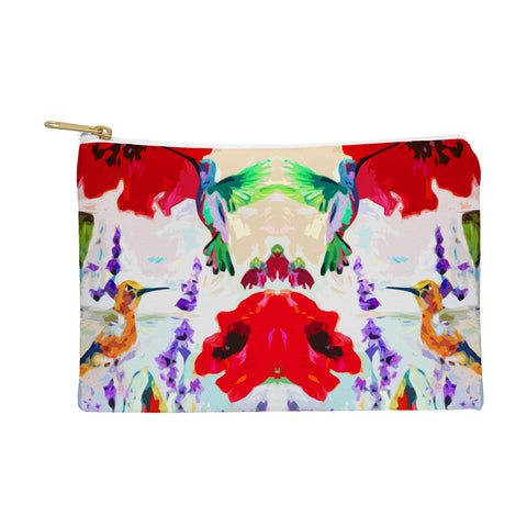 Ginette Fine Art French Country Cottage Hummingbirds and Poppies Pouch