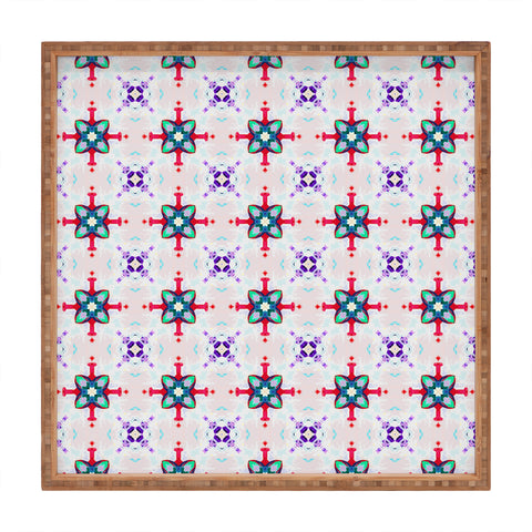 Ginette Fine Art French Country Cottage Pattern Square Tray