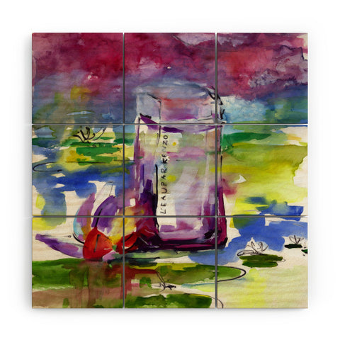Ginette Fine Art French Perfume Bottle 3 Wood Wall Mural