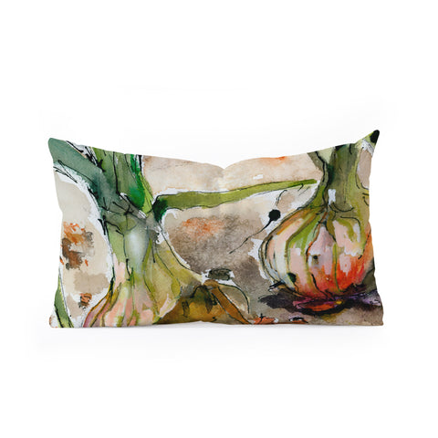 Ginette Fine Art French Yellow Onions Oblong Throw Pillow