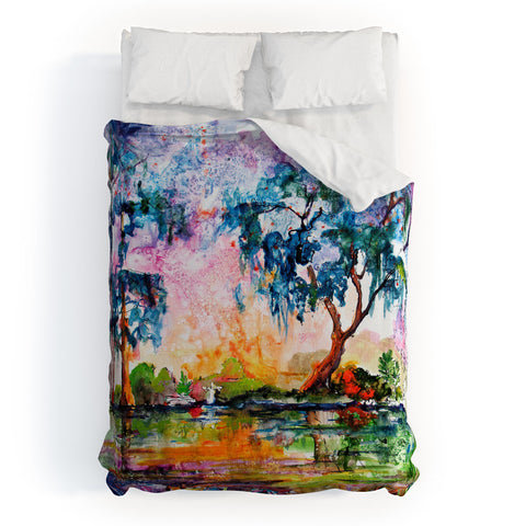 Ginette Fine Art Garden Of Good And Evil Savannah GA Duvet Cover