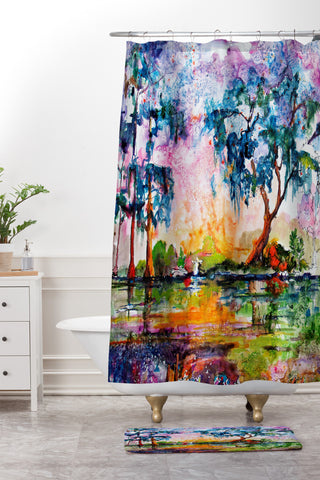 Ginette Fine Art Garden Of Good And Evil Savannah GA Shower Curtain And Mat