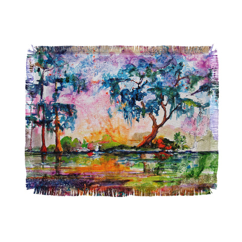 Ginette Fine Art Garden Of Good And Evil Savannah GA Throw Blanket