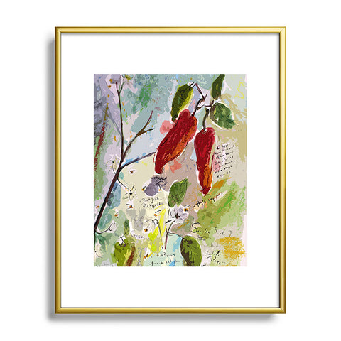 Ginette Fine Art Ghost Pepper Metal Framed Art Print