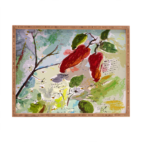 Ginette Fine Art Ghost Pepper Rectangular Tray