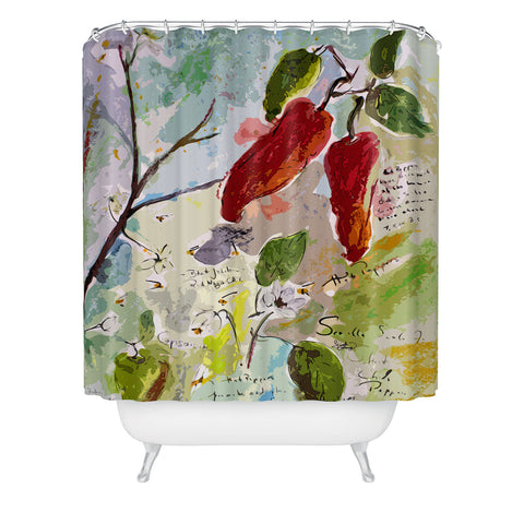 Ginette Fine Art Ghost Pepper Shower Curtain