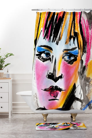 Ginette Fine Art Glances Shower Curtain And Mat