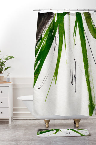 Ginette Fine Art Green Souls 2 Shower Curtain And Mat