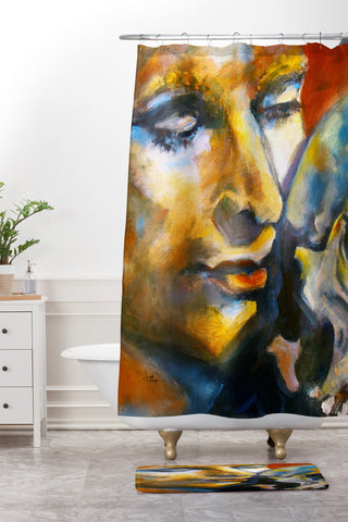 Ginette Fine Art Hamlet Laurence Oliver Shower Curtain And Mat