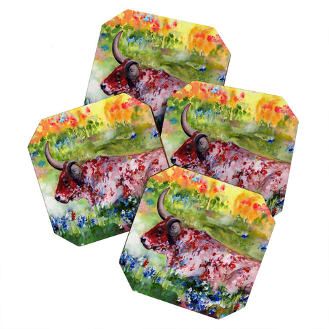 Ginette Fine Art Hill Country Texas Coaster Set