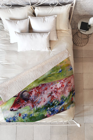 Ginette Fine Art Hill Country Texas Fleece Throw Blanket