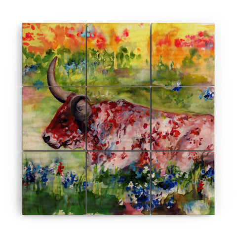 Ginette Fine Art Hill Country Texas Wood Wall Mural