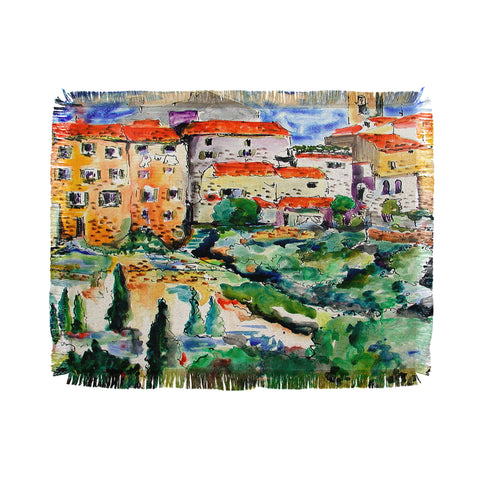 Ginette Fine Art Hillside Provence 1 Throw Blanket