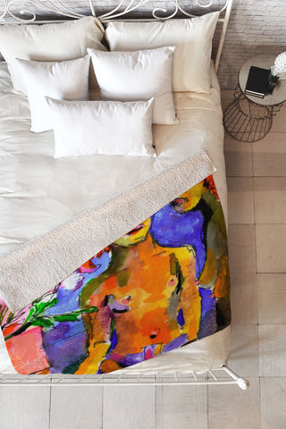 Ginette Fine Art Homage To Gaugin Tahiti Fleece Throw Blanket