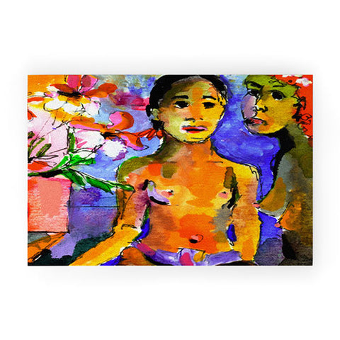 Ginette Fine Art Homage To Gaugin Tahiti Welcome Mat