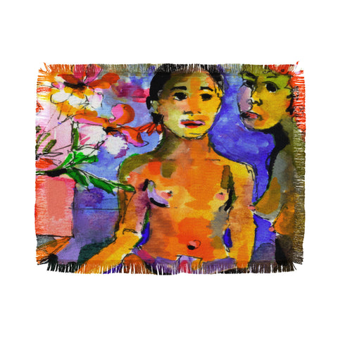 Ginette Fine Art Homage To Gaugin Tahiti Throw Blanket