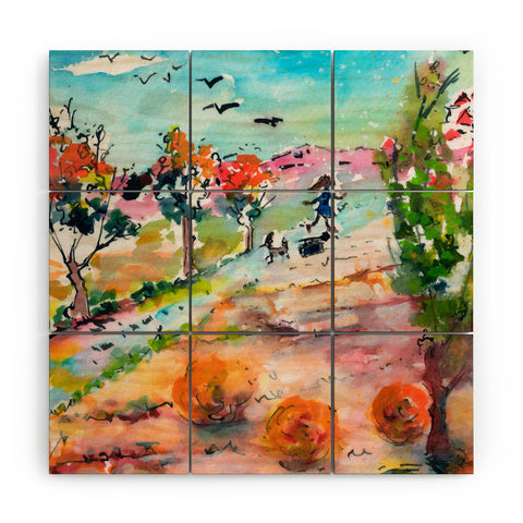 Ginette Fine Art Home For The Holidays Wood Wall Mural