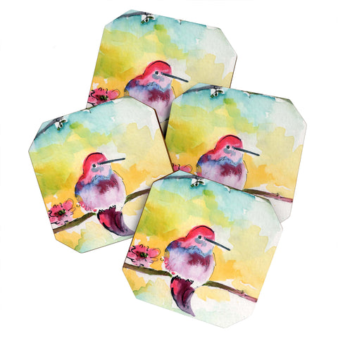 Ginette Fine Art Humminbird Coaster Set