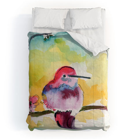 Ginette Fine Art Humminbird Comforter