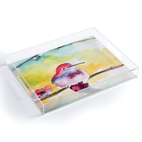 Ginette Fine Art Humminbird Acrylic Tray