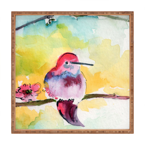 Ginette Fine Art Humminbird Square Tray