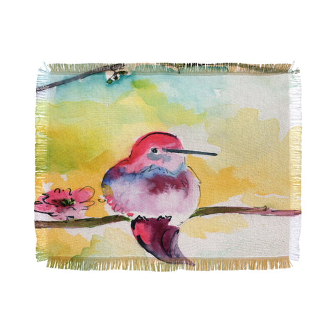 Ginette Fine Art Humminbird Throw Blanket