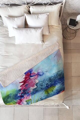 Ginette Fine Art I Love Jellyfish Fleece Throw Blanket