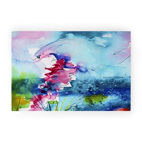 Ginette Fine Art I Love Jellyfish Welcome Mat