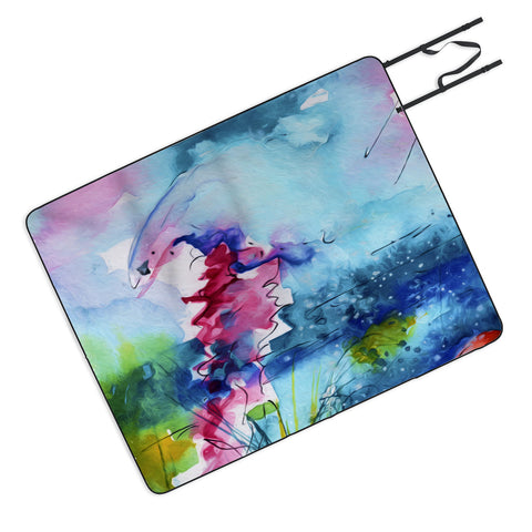 Ginette Fine Art I Love Jellyfish Picnic Blanket