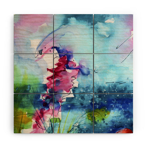 Ginette Fine Art I Love Jellyfish Wood Wall Mural