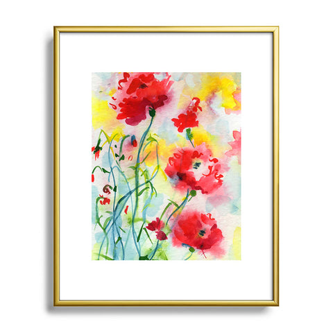 Ginette Fine Art If Poppies Could Only Speak Metal Framed Art Print