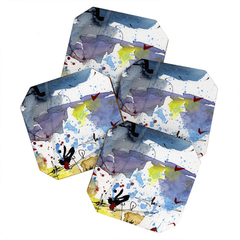 Ginette Fine Art Intuitive Abstract 1 Coaster Set