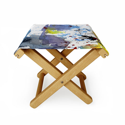 Ginette Fine Art Intuitive Abstract 1 Folding Stool