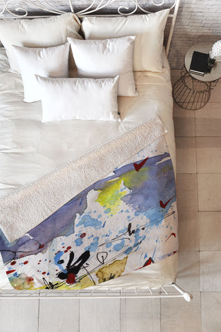 Ginette Fine Art Intuitive Abstract 1 Fleece Throw Blanket