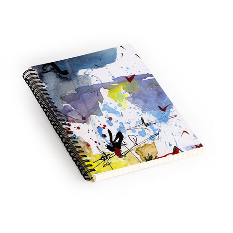 Ginette Fine Art Intuitive Abstract 1 Spiral Notebook