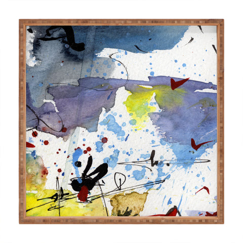 Ginette Fine Art Intuitive Abstract 1 Square Tray