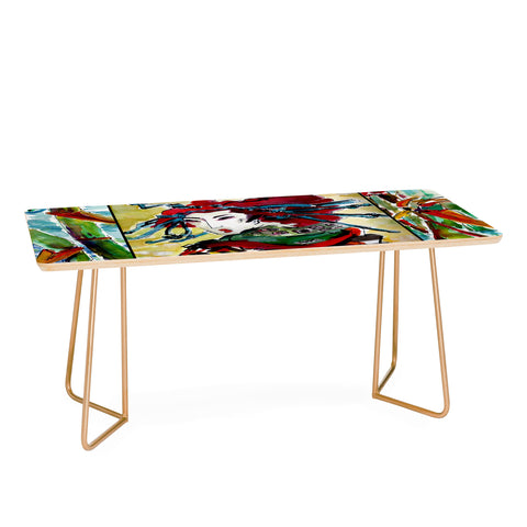 Ginette Fine Art Japanese Woman Coffee Table