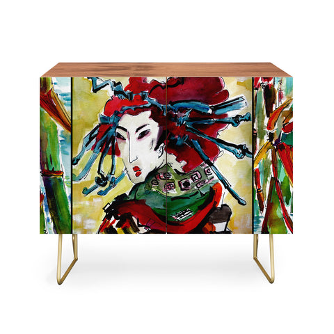 Ginette Fine Art Japanese Woman Credenza