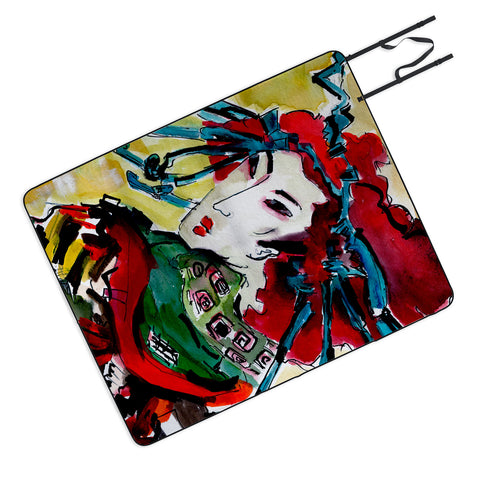 Ginette Fine Art Japanese Woman Picnic Blanket
