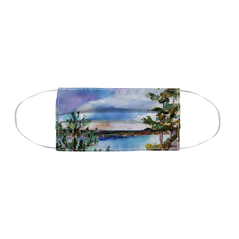 Ginette Fine Art Lake View Through The Trees Face Mask